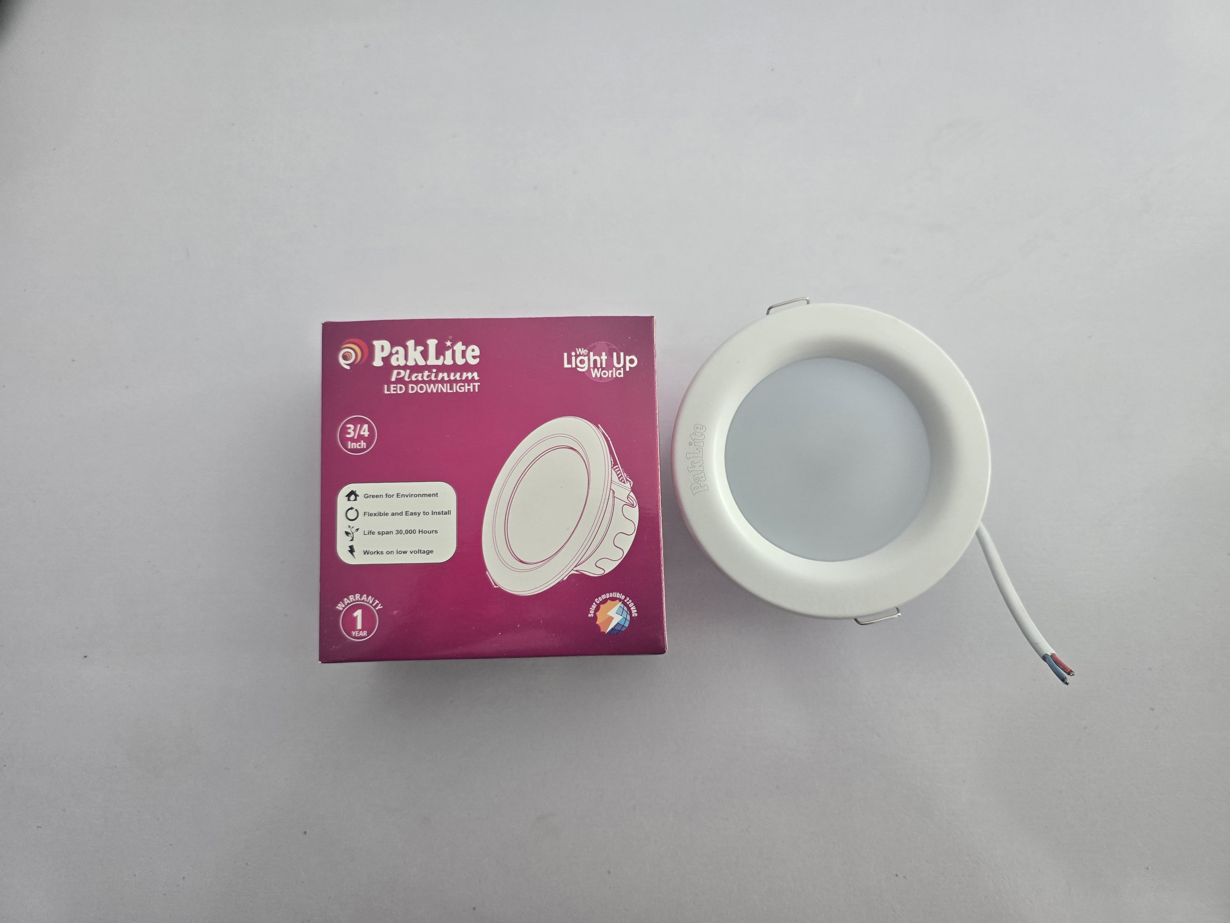 PAKLITE PLATINUM DOWNLIGHT 7W 3/4 WHITE